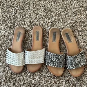 2 pairs of Steve Madden sandals ,worn,good condition
